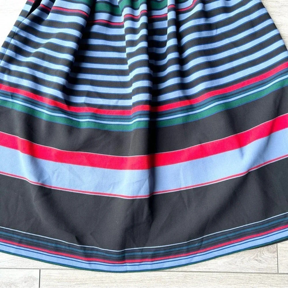 Zara Striped Pleated A Line Midi Skirt - Picture 14 of 14